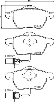 HELLA 8DB 355 010-731 - Brake Pad Set, disc brake autospares.lv