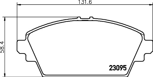 HELLA 8DB 355 011-951 - Brake Pad Set, disc brake autospares.lv