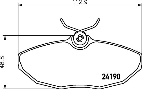 HELLA 8DB 355 011-961 - Brake Pad Set, disc brake autospares.lv