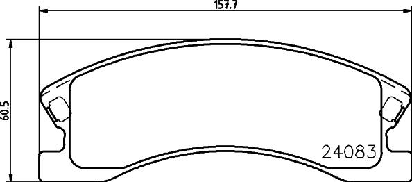 HELLA 8DB 355 011-541 - Brake Pad Set, disc brake autospares.lv