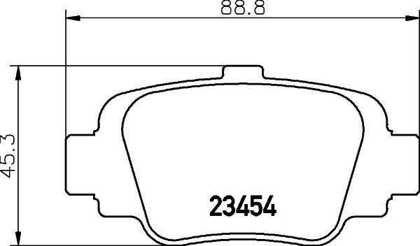 HELLA 8DB 355 011-551 - Brake Pad Set, disc brake autospares.lv