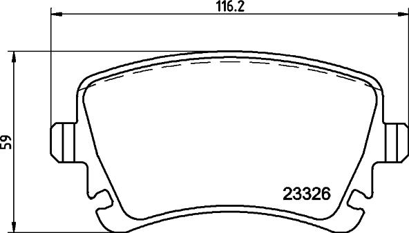 HELLA 8DB 355 011-531 - Brake Pad Set, disc brake autospares.lv