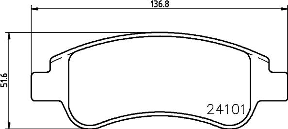 HELLA 8DB 355 011-521 - Brake Pad Set, disc brake autospares.lv