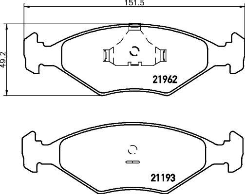 HELLA 8DB 355 011-031 - Brake Pad Set, disc brake autospares.lv