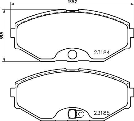 HELLA 8DB 355 011-181 - Brake Pad Set, disc brake autospares.lv