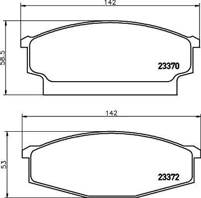 HELLA 8DB 355 011-121 - Brake Pad Set, disc brake autospares.lv