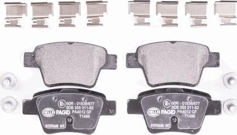 HELLA 8DB 355 011-821 - Brake Pad Set, disc brake autospares.lv