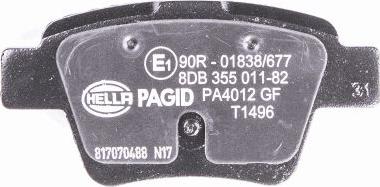 HELLA 8DB 355 011-821 - Brake Pad Set, disc brake autospares.lv