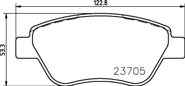 HELLA 8DB 355 011-871 - Brake Pad Set, disc brake autospares.lv