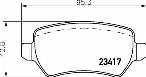 HELLA 8DB 355 011-361 - Brake Pad Set, disc brake autospares.lv