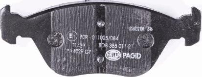 HELLA 8DB 355 011-211 - Brake Pad Set, disc brake autospares.lv