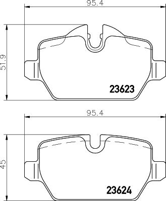 HELLA 8DB 355 011-271 - Brake Pad Set, disc brake autospares.lv