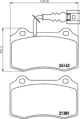 HELLA 8DB 355 011-741 - Brake Pad Set, disc brake autospares.lv