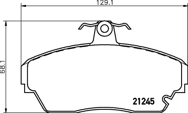 HELLA 8DB 355 011-781 - Brake Pad Set, disc brake autospares.lv