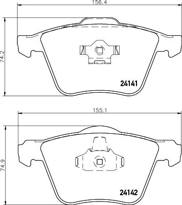 HELLA 8DB 355 011-721 - Brake Pad Set, disc brake autospares.lv