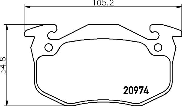 HELLA 8DB 355 018-951 - Brake Pad Set, disc brake autospares.lv