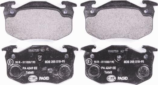 HELLA 8DB 355 018-951 - Brake Pad Set, disc brake autospares.lv