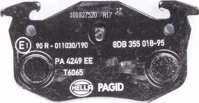 HELLA 8DB 355 018-951 - Brake Pad Set, disc brake autospares.lv