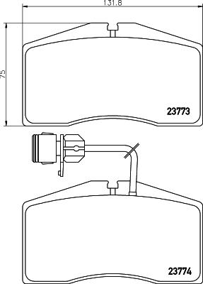 HELLA 8DB 355 018-491 - Brake Pad Set, disc brake autospares.lv