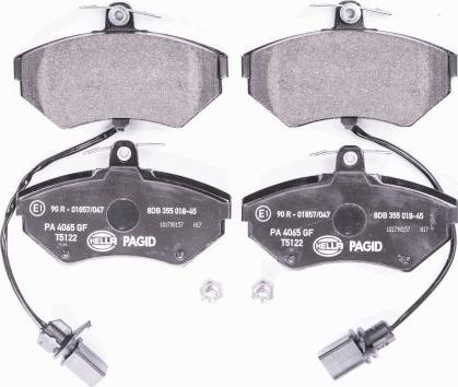 HELLA 8DB 355 018-451 - Brake Pad Set, disc brake autospares.lv