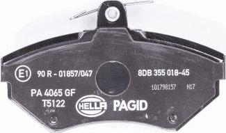 HELLA 8DB 355 018-451 - Brake Pad Set, disc brake autospares.lv