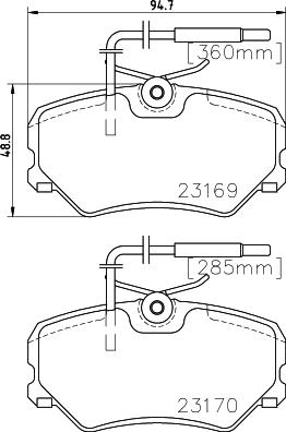 HELLA 8DB 355 018-401 - Brake Pad Set, disc brake autospares.lv