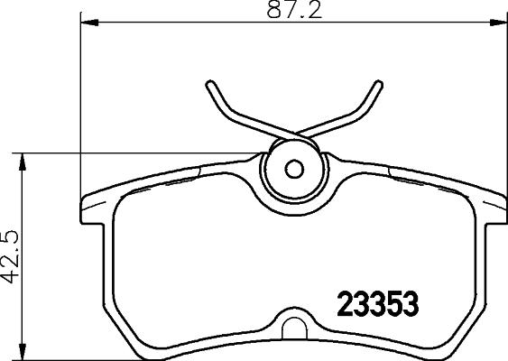 HELLA 8DB 355 018-411 - Brake Pad Set, disc brake autospares.lv