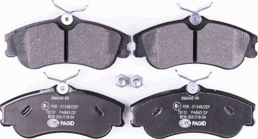 HELLA 8DB 355 018-541 - Brake Pad Set, disc brake autospares.lv