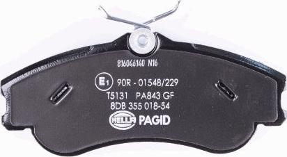 HELLA 8DB 355 018-541 - Brake Pad Set, disc brake autospares.lv