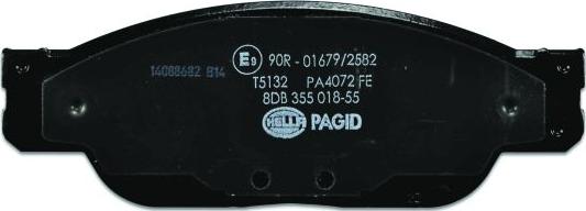 HELLA 8DB 355 018-551 - Brake Pad Set, disc brake autospares.lv