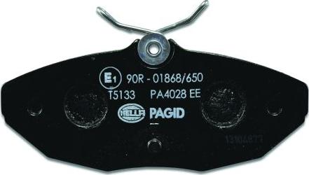 HELLA 8DB 355 018-561 - Brake Pad Set, disc brake autospares.lv