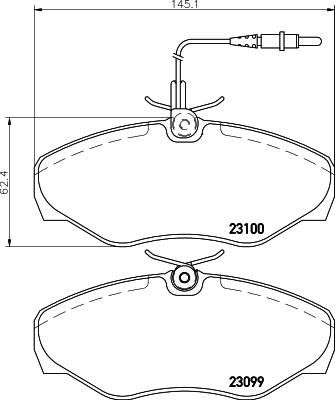 HELLA 8DB 355 018-501 - Brake Pad Set, disc brake autospares.lv