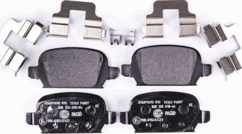 HELLA 8DB 355 018-641 - Brake Pad Set, disc brake autospares.lv