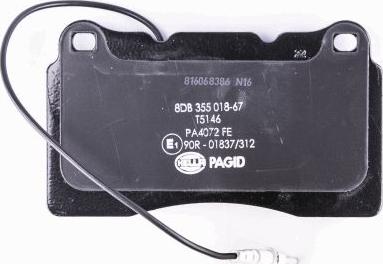 HELLA 8DB 355 018-671 - Brake Pad Set, disc brake autospares.lv