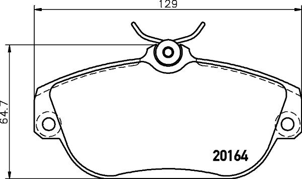 HELLA 8DB 355 018-001 - Brake Pad Set, disc brake autospares.lv