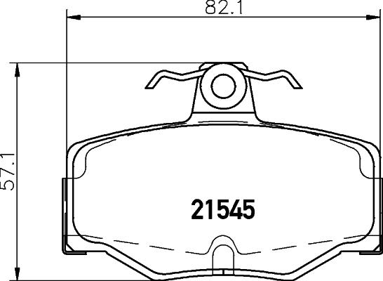 HELLA 8DB 355 018-021 - Brake Pad Set, disc brake autospares.lv