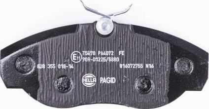 HELLA 8DB 355 018-141 - Brake Pad Set, disc brake autospares.lv