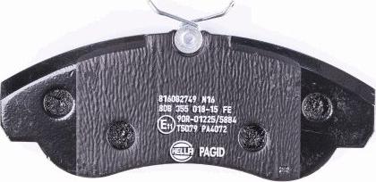 HELLA 8DB 355 018-151 - Brake Pad Set, disc brake autospares.lv