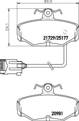 Metzger 020502 - Brake Pad Set, disc brake autospares.lv