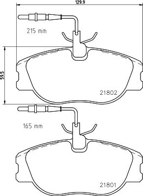 HELLA 8DB 355 018-171 - Brake Pad Set, disc brake autospares.lv