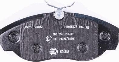 HELLA 8DB 355 018-891 - Brake Pad Set, disc brake autospares.lv