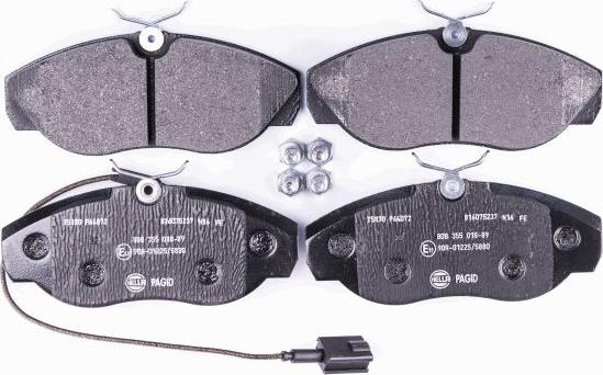 HELLA 8DB 355 018-891 - Brake Pad Set, disc brake autospares.lv