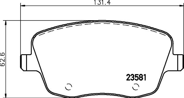 HELLA 8DB 355 018-801 - Brake Pad Set, disc brake autospares.lv