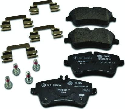 HELLA 8DB 355 018-331 - Brake Pad Set, disc brake autospares.lv