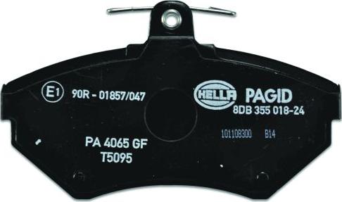 HELLA 8DB 355 018-241 - Brake Pad Set, disc brake autospares.lv