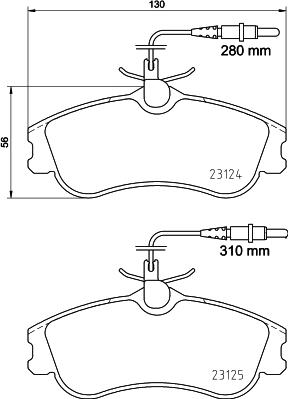 HELLA 8DB 355 018-261 - Brake Pad Set, disc brake autospares.lv