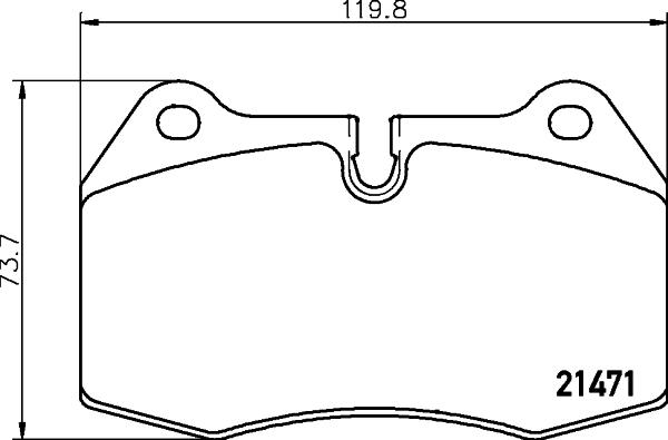 HELLA 8DB 355 018-211 - Brake Pad Set, disc brake autospares.lv