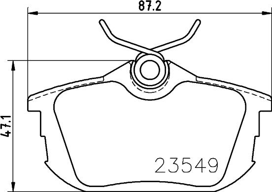 HELLA 8DB 355 018-271 - Brake Pad Set, disc brake autospares.lv