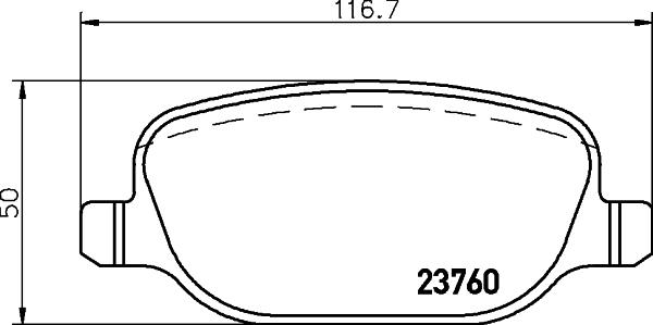 HELLA 8DB 355 018-771 - Brake Pad Set, disc brake autospares.lv