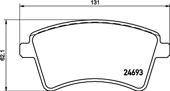 HELLA 8DB 355 013-961 - Brake Pad Set, disc brake autospares.lv